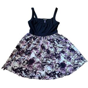 Hot topic raven print skater dress